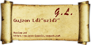 Gujzon László névjegykártya